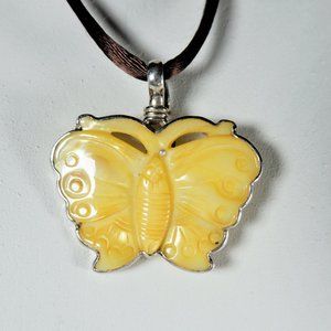 Coreen Cordova “Que Milagro” Sterling ” Pale Yellow Butterfly Charm